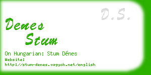 denes stum business card